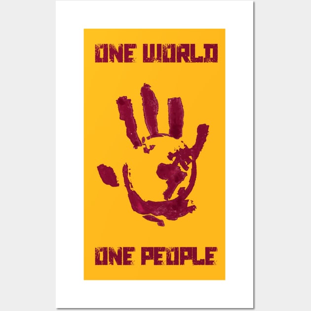 ONE WORLD ONE PEOPLE Wall Art by Karambola